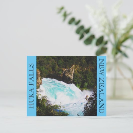 huka herfst blauw briefkaart (Staand voorkant)