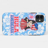 Hula Americana Hula Meisje Patriottische iPhone 5 Case-Mate iPhone Case (Achterkant (horizontaal))