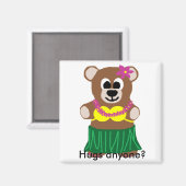 Hula bear, Hugs qui que ce soit ? aimant (Recto/Verso)