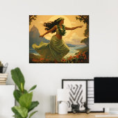  Hula Dance Hawaiian Vrouw Reizen Poster (Thuiskantoor)