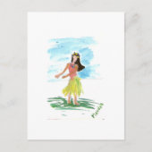 Hula Dancer Briefkaart (Voorkant)