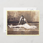 Hula Dancer, Hawaii Vintage Briefkaart (Voorkant / Achterkant)