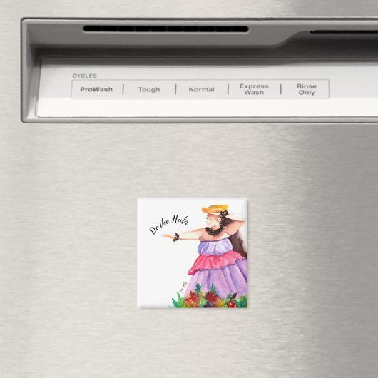Hula Dancer Hawaiian Magnet (In Situ (Lave-vaisselle))