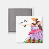 Hula Dancer Hawaiian Magnet Magneet (Voorkant / Achterkant)