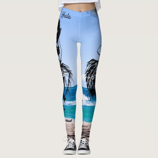 Hula Dancer Leggings d'exercices d'art original (Devant)