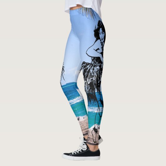 Hula Dancer Leggings d'exercices d'art original (Gauche)