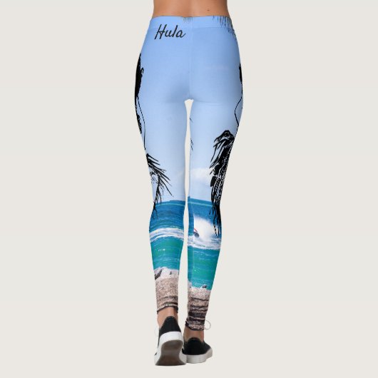 Hula Dancer Leggings d'exercices d'art original (Dos)