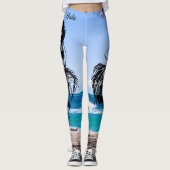 Hula Dancer Originele Kunst Workout Leggings (Voorkant)