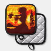 Hula Dancer Pannenlap (Voorkant / Achterkant)