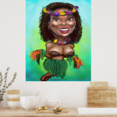 Hula Dancer Poster (Keuken)