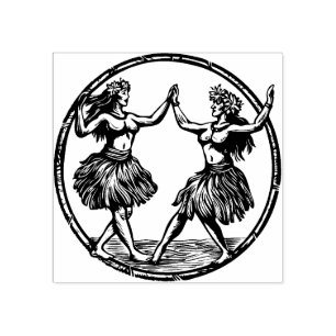 Hula Dancer Rubber Stamp Hawaii Rubberstempel