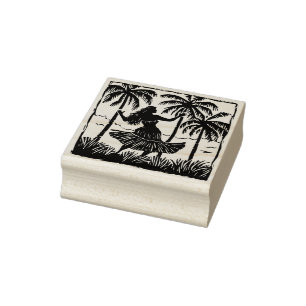 Hula Dancer Rubber Stamp Rubberstempel
