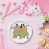 Hula Dancers Papieren Bordje (Feest)