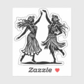 Hula Dancers vinyl sticker (Vel)