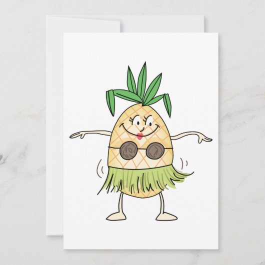 Hula Dancing Pineapple Kaart (Voorkant)