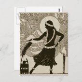  Hula Girl Briefkaart (Voorkant / Achterkant)