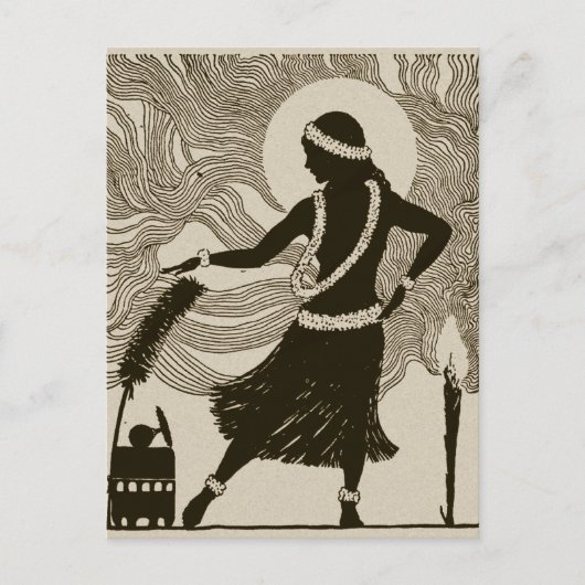  Hula Girl Briefkaart (Voorkant)