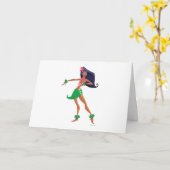 Hula Girl Carte pour notes (Fleur jaune)