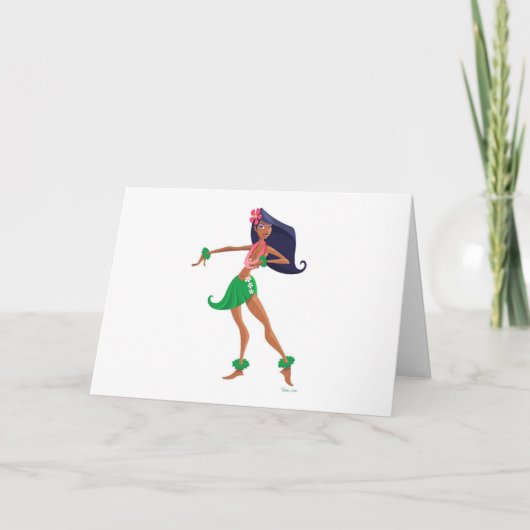 Hula Girl Carte pour notes (Devant)