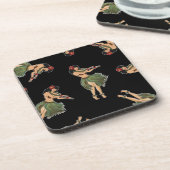 Hula Girl Dancing Pattern Drankjes Onderzetter (Linkerzijde)