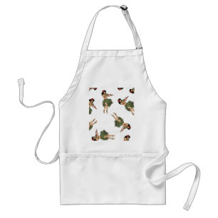 Hula Girl Dancing Pattern Standaard Schort