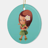 Hula Girl Keramisch Ornament (Links)