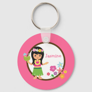 Hula Girl Luau-themapartijfavorieten Sleutelhanger