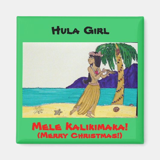 Hula Girl Magneet (Voorkant)