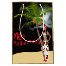 Hula Girl Mele Kalikimaka Kerstmedium