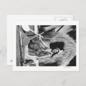 Hula Girl met Outrigger Canoe Hawaii-foto Briefkaart (Voorkant / Achterkant)