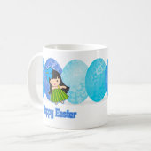 Hula Girl Oeufs de Pâques Mugs (Devant gauche)