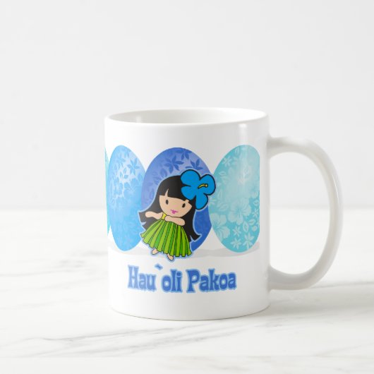 Hula Girl Oeufs de Pâques Mugs (Droite)