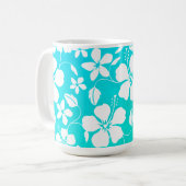 HULA HAÏENNE (FEUILLES VERTES) MUG TURQUOISE DE CA (Devant gauche)