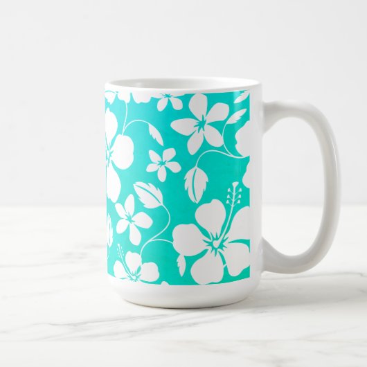 HULA HAÏENNE (FEUILLES VERTES) MUG TURQUOISE DE CA (Droite)