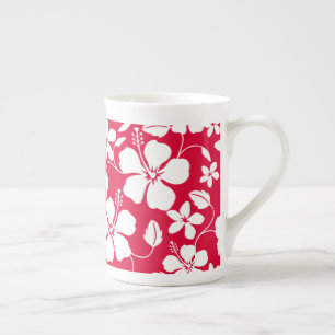 HULA HAÏIENNE (HIBISCUS) ROUGE BONE CHINE MUG