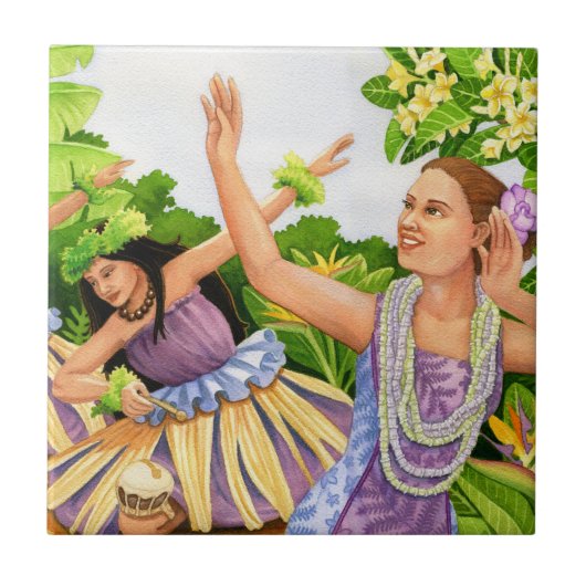 Hula Halau Tegeltje (Voorkant)