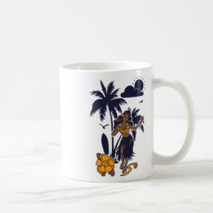 Hula Hawaiian Girl Graphic Koffiemok