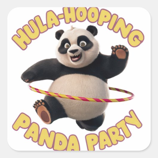Hula hooling panda parti autocollant (Devant)