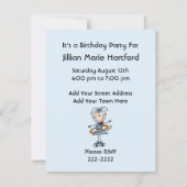 Hula Hoop Figure Girl Birthday Invitations (Dos)