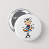 Hula Hoop Girl Button (Voorkant /achterkant)
