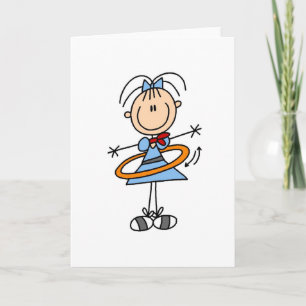 Hula Hoop Girl Kaart