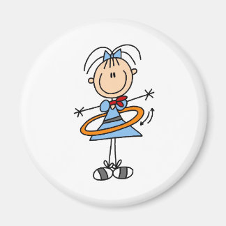 Hula Hoop Girl Magnet