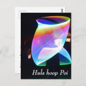 Hula hoop Poi twirler Briefkaart (Voorkant / Achterkant)