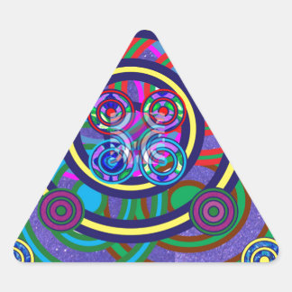 Hula Hoop Ronde Kleurrijke Cirkels Driehoek Sticker
