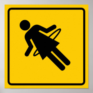 Hula Hoop Zone Highway Poster