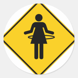 Hula Hoop Zone Highway Ronde Sticker