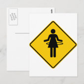 Hula Hoop Zone Highway Sign Briefkaart (Voorkant / Achterkant)