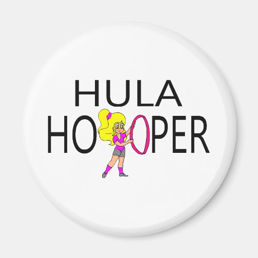 Hula Hooper Meisje Magneet (Voorkant)