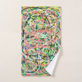 Hula hops motif mixte design multicolore (Serviette à main)