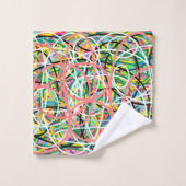 Hula hops motif mixte design multicolore (Gant de toilette)